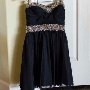 Black Strapless Party Dress